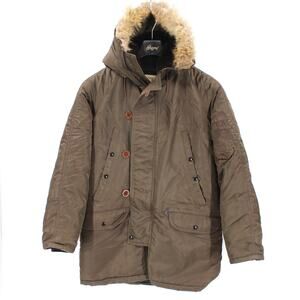 Spiewak N-3B Extreme Cold Weather Military Fur Trim Hooded Brown Parka Coat 38